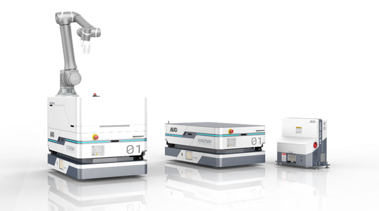 pp电子數位開發的自主式移動機器人（AMR250M），搭配全向輪並結合AI演算法、2D LiDAR、3D攝影機等技術，協助客戶實現產線全自動化